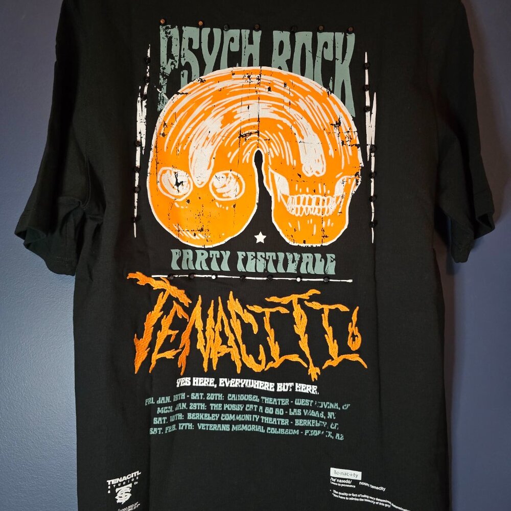 Tenaciti “Psych Rock Party Festival” Graphic Tee – Size M